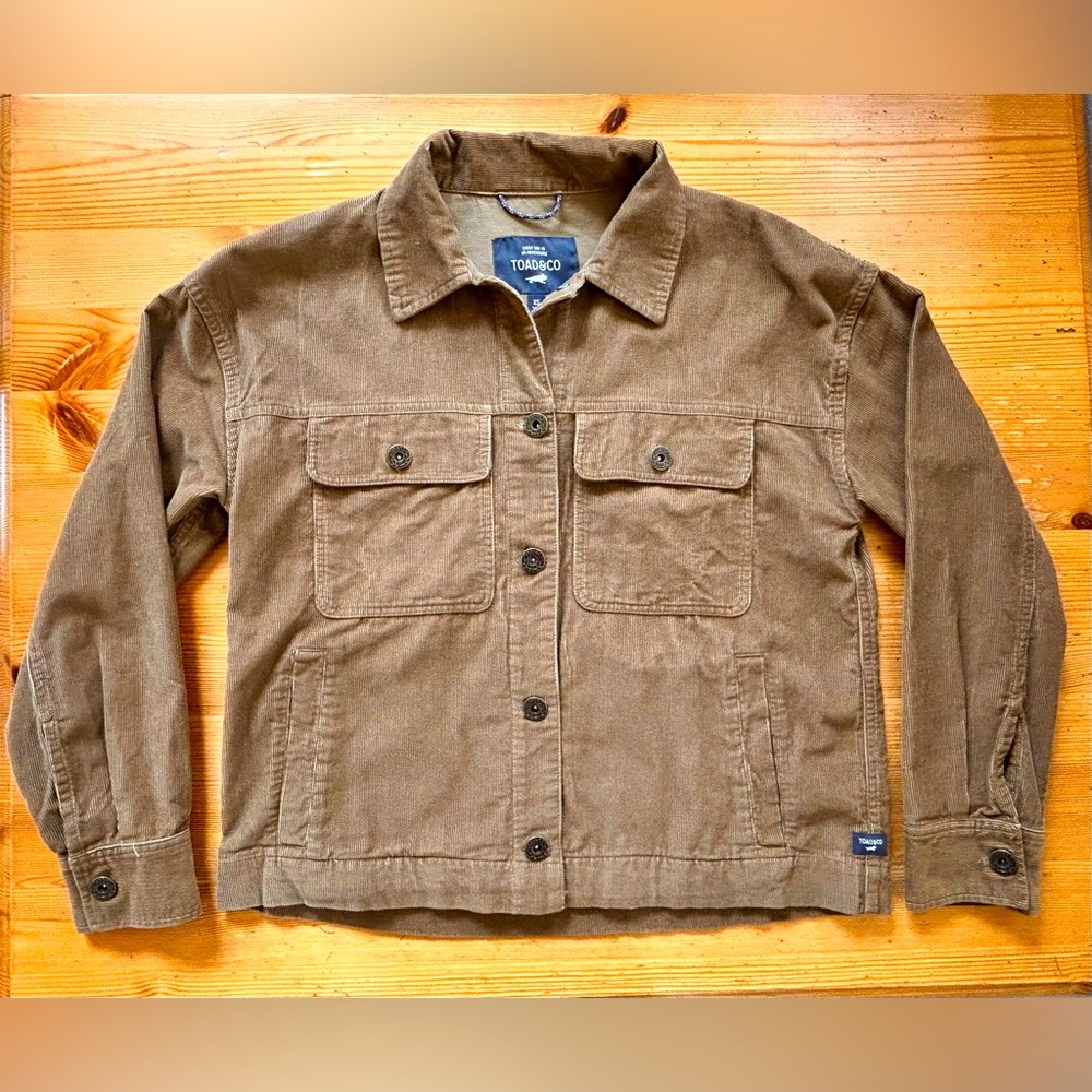 NWOT Toad&Co women’s corduroy shirt jacket, XS.